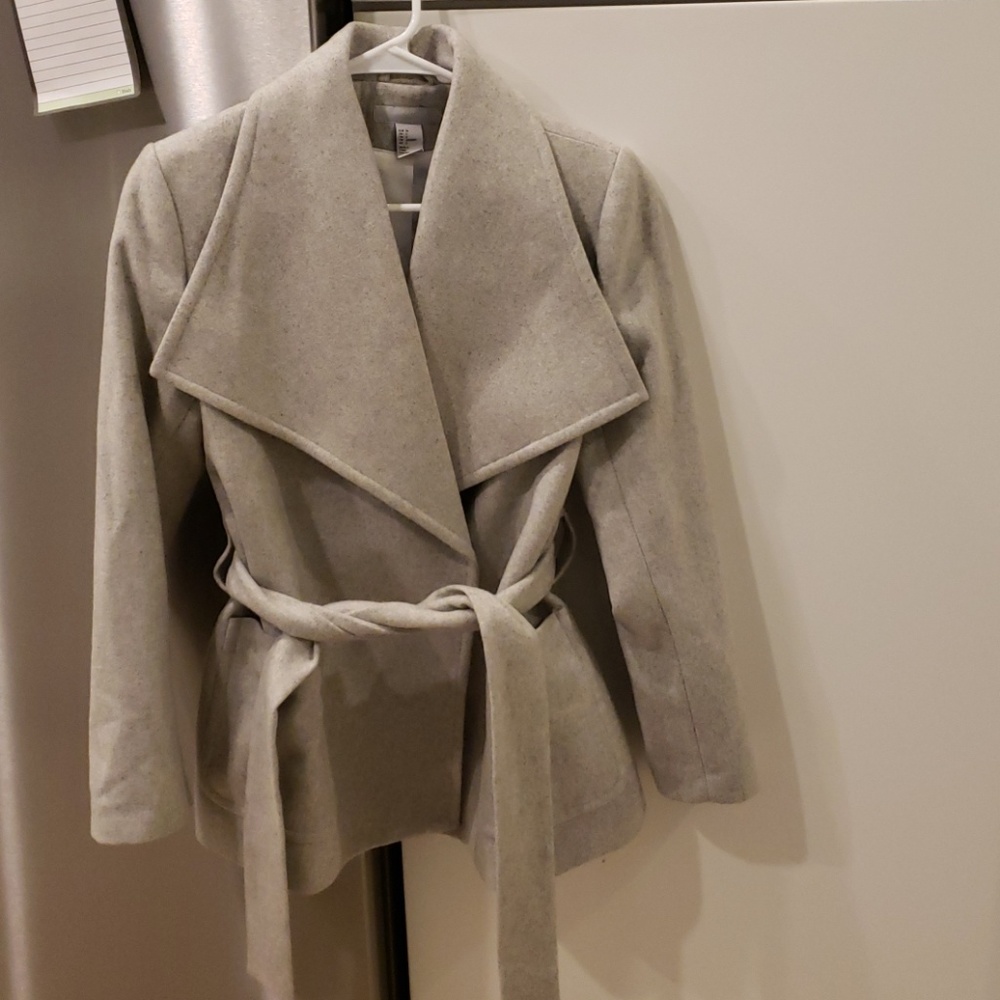 NWOT gray hip length coat